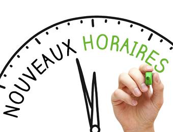 modification d'horaires